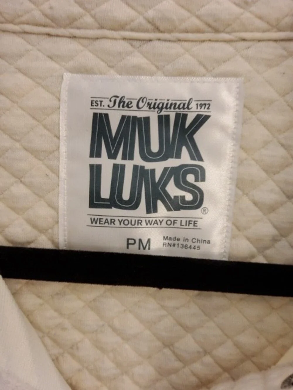 Muk Luks Cream Quilted Shacket Jacket